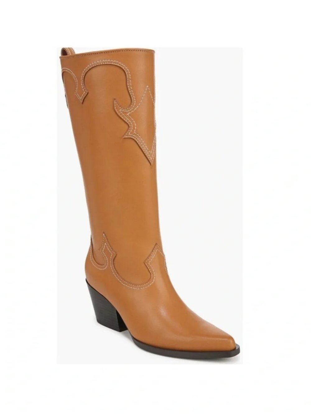 Zodiac Dawson Brown Cowboy Boots Pointy Toe & Knee High Cuoio 7M
